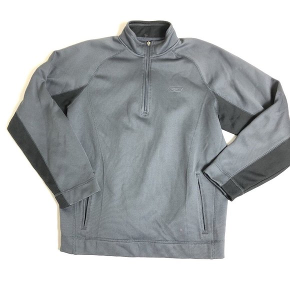 Reebok 1/4‎ Zip Pullover Athletic Top Light Fleece lined  Gray Size Medium￼ C189 - Picture 1 of 6
